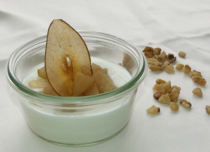  Curd with pear compote